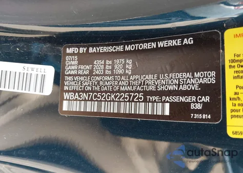 2016 BMW 428I z USA, uszkodzony, nr VIN WBA3N7C52GK225725
